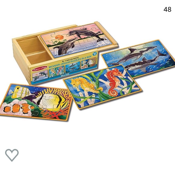 Melissa & Doug Sea Life Wooden Puzzle in a box - Picture 2 of 5